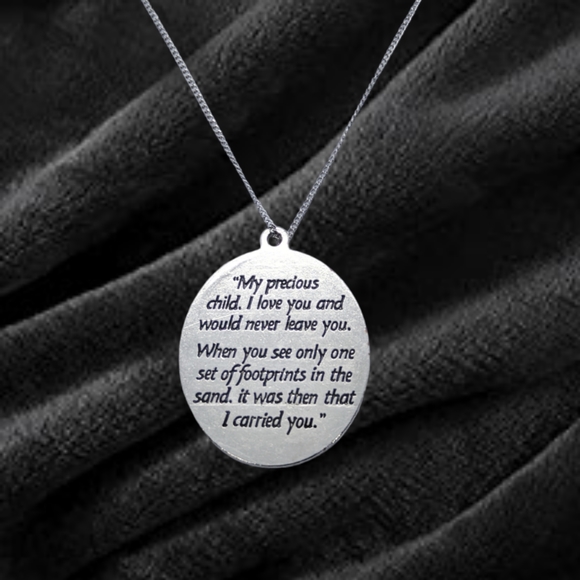 Jewelry - 🔴15/$25. FOOTPRINTS Silver Tone Necklace